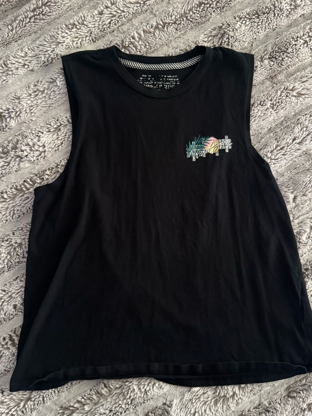Volcom Stone Women’s Black Graphic Muscle Tank Top
